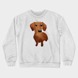 Watercolor cute dachshund puppy Crewneck Sweatshirt